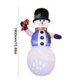 thumbnail image 4 of Decoraciones navideñas inflables 1,8/2,1/2,4 m luces LED inflables gigantes muñeco de nieve suministros festivos para jardín de césped, 4 of 7