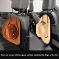 thumbnail image 3 of VIVIDCRAFT - Perchero para coche personalizado con ganchos metálicos para asiento, color negro, diseño compacto, 3 of 5