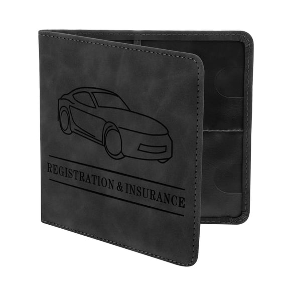 OUNONA Vehicle Document Organizer Folder with Registration and Insurance Card Holder for Secure Storage of Important Papers