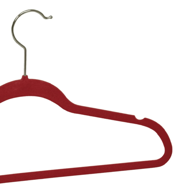 Home Basics Velvet Clothes Hangers (Pack of 10), Brown Felt Hangers for  Tops, Jackets, Dresses, and Pants | Contoured Hangers with Notches 