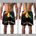 thumbnail image 3 of luoweisi Men's Beach Shorts Quick Dry Swim Trunks with Mesh Lining Toucan 2XL, 3 of 5