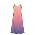 thumbnail image 5 of Women's Ombre Gradient Maxi Dress Spaghetti Strap V Neck Sleeveless Backless Side Split Flowy Long Sun Dress Elegant Evening Party Night Out, 5 of 8