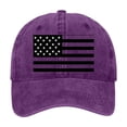 thumbnail image 2 of WCJM Purple cotton Baseball Cap For Men Women Vintage Striped Bhutanese America Flag Snapback Hat, 2 of 3