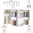 thumbnail image 4 of Homieasy Wall Mounted Closet System with 2 Sets, Heavy Duty Closet Organizer System with Drawers & Hanging Rods, Multifunctional Reversible Wardrobe Closet for Bedroom, Closet, White, 4 of 4