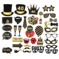 thumbnail image 1 of KAKOWELY 35pcs Birthday Photo Prop Set Creative Decor Prop Set for Party Festival Birthday (40 Years Old Pattern),5.63"X6.69"X0.12", 1 of 5