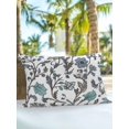 thumbnail image 6 of Outdoor Pillows Waterproof, Boho Leaf Bedding Throw Pillows with Insert for Couch Sofa Bed, Teal Green Spring Farmhouse Pastoral Tribal 12x20 Inch Pillowcases Decorative Patio Pillow Set of 1, 6 of 8