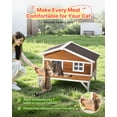 thumbnail image 4 of VEVOR Insulated Cat House,All-Around Foam Insulation Elevated Cat Shelter, Wooden Feral Kitty Shelter with Large Platform,Waterproof Cats Condos for Indoor & Outdoor Cats in Winter 43.5x33.5x31 in, 4 of 9