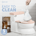 thumbnail image 5 of Real Feel 2-in-1 Potty with Wipes Storage, Flushing Sounds & Disposable Liners - Realistic Toilet - Easy to Clean & Assemble - Jool Baby (Pink), 5 of 7