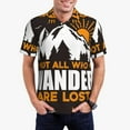 thumbnail image 3 of Rocae Not All Who Wander Are Lost4 for Men's Short Sleeve Polo Shirt, Quick Drying Performance Moisture Wicking Sports Men's Golf Shirt 3X-Large, 3 of 9