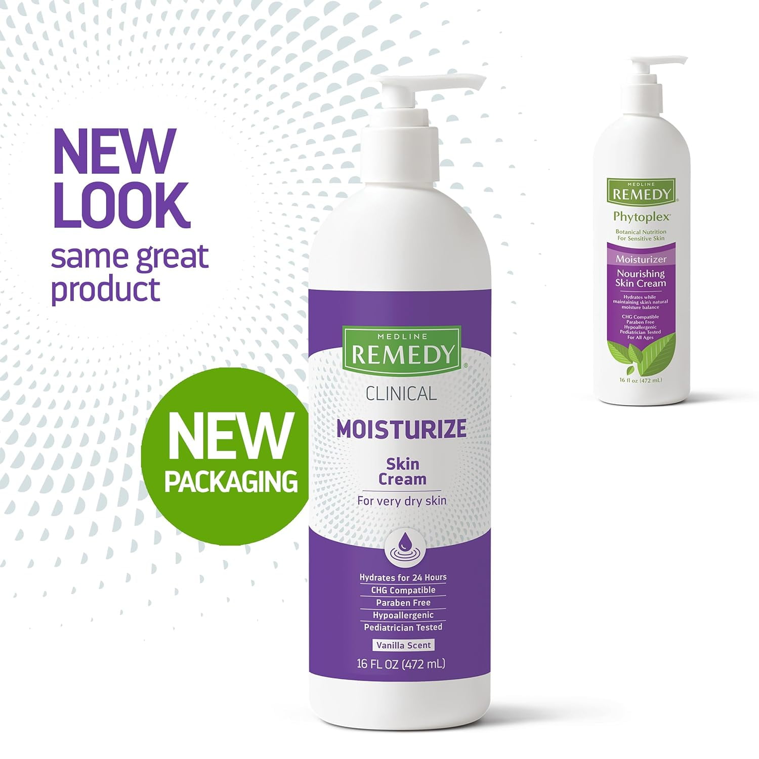 Medline Remedy Clinical Skin Cream, Vanilla Scented, 16 oz (2 Pack), Moisturizing Face & Body Cream
