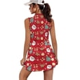 thumbnail image 2 of Yuyamidu Santa Claus Womens Workout Tennis Dress with Built-in Shorts Pockets 2pcs Christmas Reindeer Sleeveless Exercise Golf Summer Sports Dresses Size M, 2 of 8