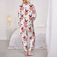thumbnail image 3 of Pajama Sets for Women 2 Pcs, cartoon Dog heart Button Down Long Sleeve Sleepwear Lounge PJ Sets, 3 of 6