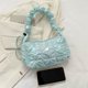 thumbnail image 3 of Bolso acolchado para axila para mujer, bolso con pliegues de nube a la moda, bolso elegante para chica (azul), 3 of 8