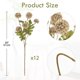 thumbnail image 4 of Flores artificiales Briful 12 unidades de crisantemos Kiku, color beige, 53 cm, 4 of 8