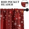 thumbnail image 5 of Merry Christmas Kitchen Curtains Snowflake Red Xmas Snowman Frost Window Curtains Valance and Tier Set 36 Inch Rod Pocket Short Tier Curtain for Room Kitchen Decor, 5 of 6