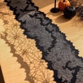 thumbnail image 5 of Nkmbld Halloween Table Runner, Black Lace Spider Web Table Cover for Halloween Fall Harvest Autumn Holidays Party Home Kitchen Dining Decorations, 5 of 8