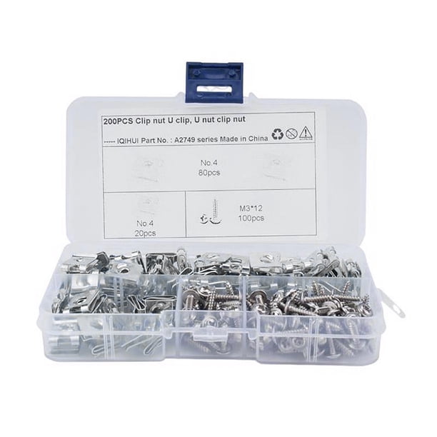 Speravity 200 unids/set tornillo en forma de U para coche, tuerca de acero, reparación de tornillos de mantenimiento, pernos, pieza de repuesto, Vehículos, repuestos y accesorios Mis