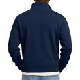 thumbnail image 2 of Men's St. Patrick's Day Henley Sweatshirt Shamrock Print Long Sleeve Pullover, 2 of 3