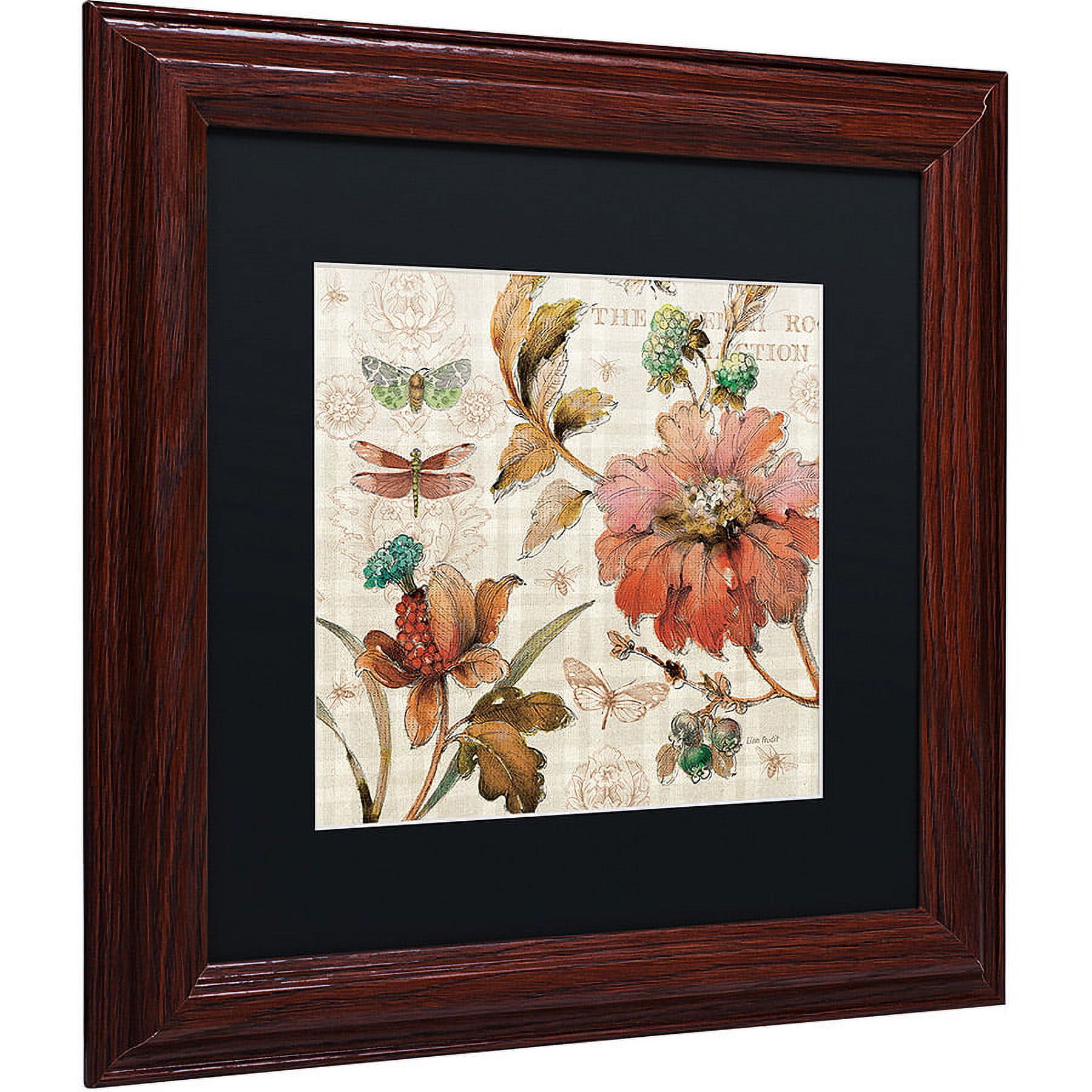 Trademark Fine Art "French Country V" Canvas Art by Lisa Audit, Black Matte, Wood Frame