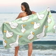 thumbnail image 6 of Coolnut Cartoon Duck Beach Towel Fast Drying Camping Towels Sand Free Beach Blanket Soft Absorbent Travel Sport Towel for Gym Bath Shower Swimming 31" x 71" Washcloth Gift, 6 of 7