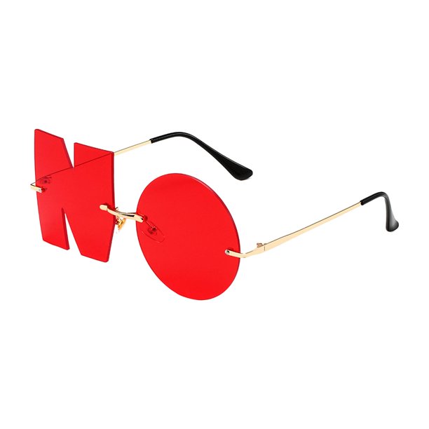 Carta Sin gafas de sol Gafas de sol sin montura Gafas ultraligeras sin marco Gafas de protección solar Gafas de para accesorios de fotos , Rojo Yinane Gafas de sol de mujer