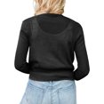 thumbnail image 5 of Womens Sheer Tie Knot Bolero Cardigan Summer Long Sleeve Lightweight Open Front Cover Up Crop Tops, 5 of 6