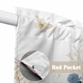 thumbnail image 4 of Navy Blue Spring Floral Swag Valances for Windows, Kitchen Curtains 36 Inch Length 2 Panels Set, Elegant Pastoral Flowers Watercolor Short Curtains for Small Windows Rod Pocket Cafe Curtains 28"x36", 4 of 8