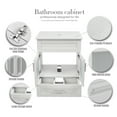 thumbnail image 6 of ELECWISH 24" Vanity Bathroom Cabinet with Mirror and Vessel Sink Bowl Faucet Combo Set, 6 of 14