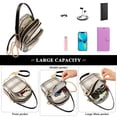 thumbnail image 5 of FORMRS Crossbody Bag for Women Quilted Travel Shoulder Cell Phone Purse with Chain Strap Handbag, Beige Plaid Pattern, 5 of 7