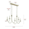 thumbnail image 5 of Minimalist Brushed Gold Pendant Light, Modern 5-Light Hanging Ceiling Lighting Fitxure for Living Room Bedroom Dining Room Kitchen, 5 of 7