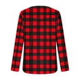 thumbnail image 5 of ZUKMRJPC Womens Long Sleeve Tunic Tops Button Down Vintage Plaid Casual Pullover Shirts Fall Lightweight Trendy Work Tops, 5 of 7