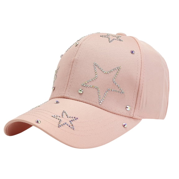 Baseball Cap Breathable Women Summer Fashion Beach Adjustable Washable Cotton Sun Outdoors Lightweight Baseball Hat Pink