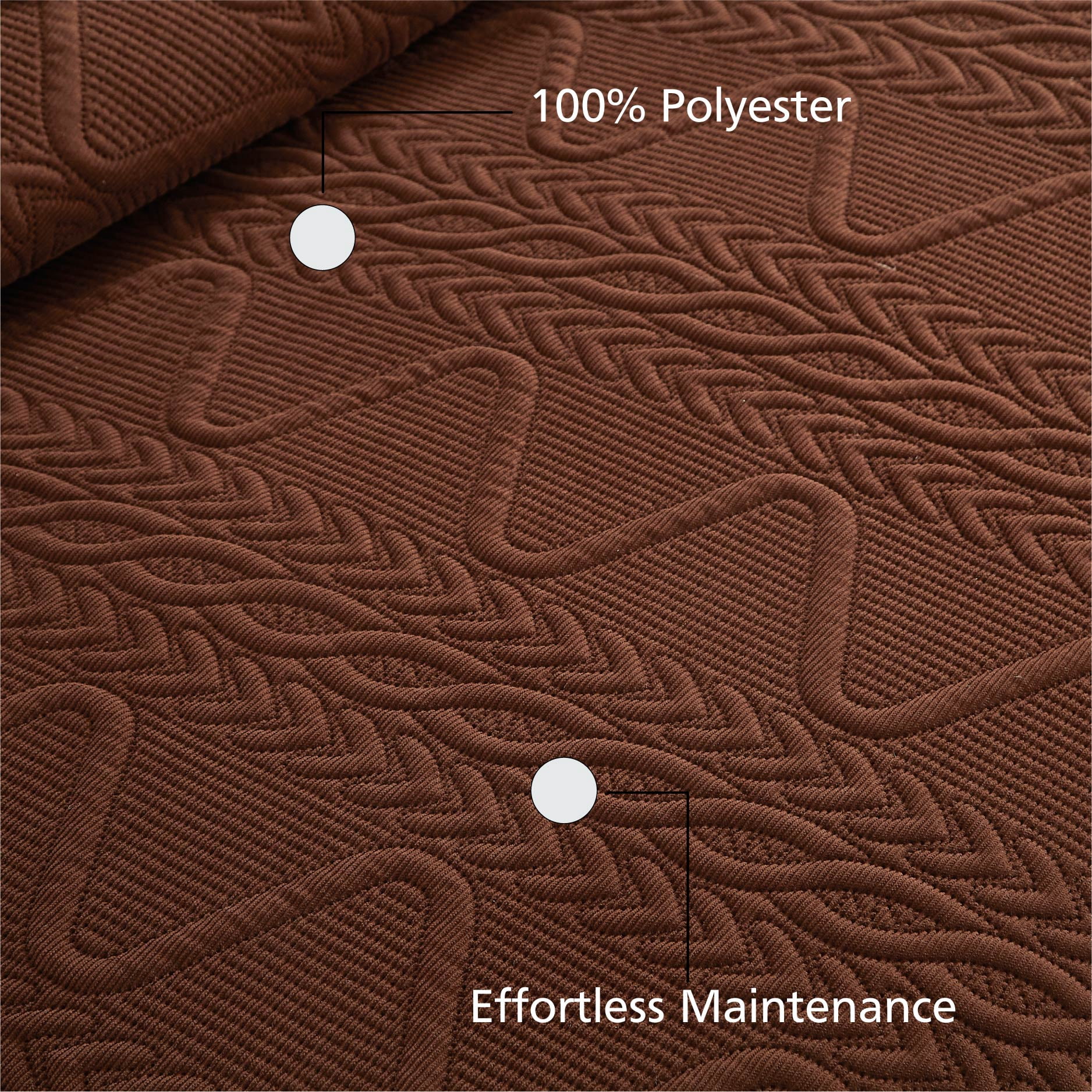 Mainstays Corded Quilt Stitched Polyester Quilted Full/Queen - Breathable, Hypoallergenic, Antimicrobial