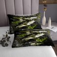 thumbnail image 3 of Erosebridal Big Pike Fish Coverlet Set Queen, Vintage Fish Scale Bedding Set, Rustic Farmhouse Decor 3 Pieces, 3 of 5