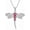 D_Rose Red, variant on Dragonfly 925 Sterling Silver Heart-Shaped Celtic Necklace for Women, Crystal Birthstone Jewelry, Mother's Day Birthday Gift for Sisters, Mothers, Wives, Dragonfly Enthusiasts