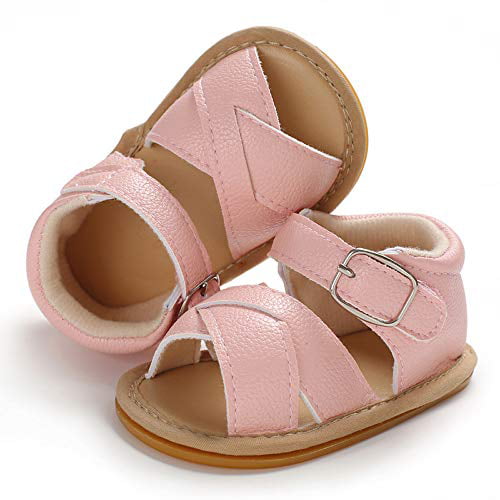 SOFMUO Baby Girls Boys Sandals Premium Soft Anti-Slip Rubber Sole Infant Summer Outdoor Shoes Toddler First Walkers