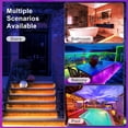thumbnail image 3 of shiyou-Outdoor LED Strip Lights Waterproof, 300 LEDs Cuttable Sticky LED Light Strip Waterproof with IR Remote Control, Music Sync RGB LED Strip Lights Outdoor 32.8ft 10Mfor Bedroom Room Outdoors Dec, 3 of 4
