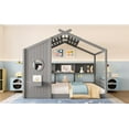 thumbnail image 5 of Bed Frame Full Size Floor House Bed for , Montessori Bed with Storage Shelf, Playhouse Bed with Roof Design, Gray,Platform Bed Frame, 5 of 10