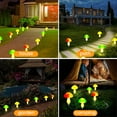 thumbnail image 3 of 6.6ft Mushroom Solar Light with 3/6LEDs Mushroom Stake Lights IP65 Waterproof Mushroom Fairy Light 8 Modes Mushroom Light String for Pathway Patio Garden, 3 of 11
