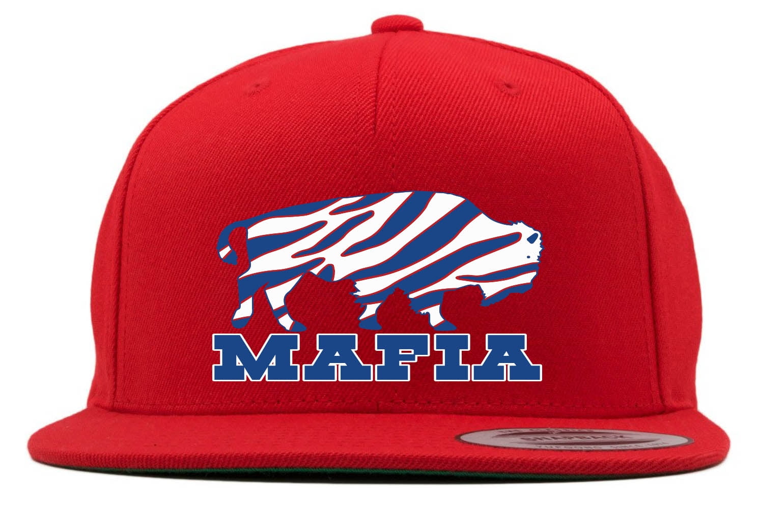 RED Snapback Bills Mafia Josh Allen Zubaz Logo Hat