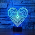 thumbnail image 4 of YSITIANNA 3D Love Heart Night Light led Lamp Illusion 7 Color Changing Touch Switch Table Desk Decoration Lamps Birthday Gift Acrylic Base USB Cable Toy STNL#2341, 4 of 4
