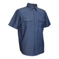 thumbnail image 3 of Camisa George Talla M de Mezclilla Manga Corta Azul Oscuro, 3 of 4