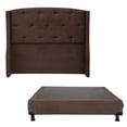 thumbnail image 1 of Box Base Cama Queen Size + Cabecera Zefyr Chocolate Dicasa Zefyr Bless, 1 of 8