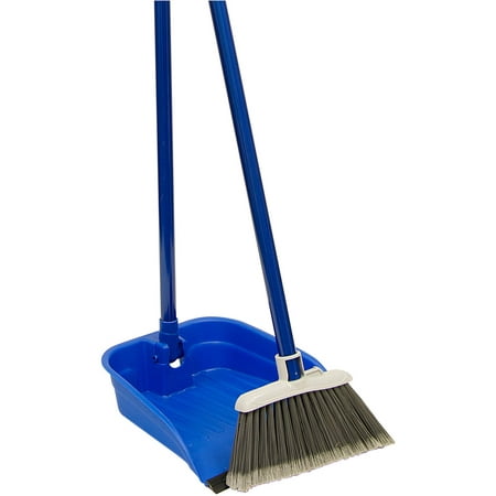 Quickie Stand & Store Lobby Broom & Dustpan (Best Floor Broom For Dog Hair)