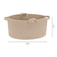 thumbnail image 2 of Unique Bargains 1 Pack Woven Storage Basket Bin with Handle for Clothes, Shoes Brown S, 2 of 6