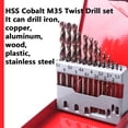 thumbnail image 2 of Juego de 13 brocas de cobalto M35 de longitud estándar HSS-Co para brocas helicoidales de cobalto, 2 of 2
