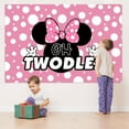 thumbnail image 4 of Oh Twodles Backdrop Banner Pink Happy 2nd Birthday Theme Party Decorations Cheer to Two Years Old Photography Background Supplies for Girls 4x6FT, 4 of 5