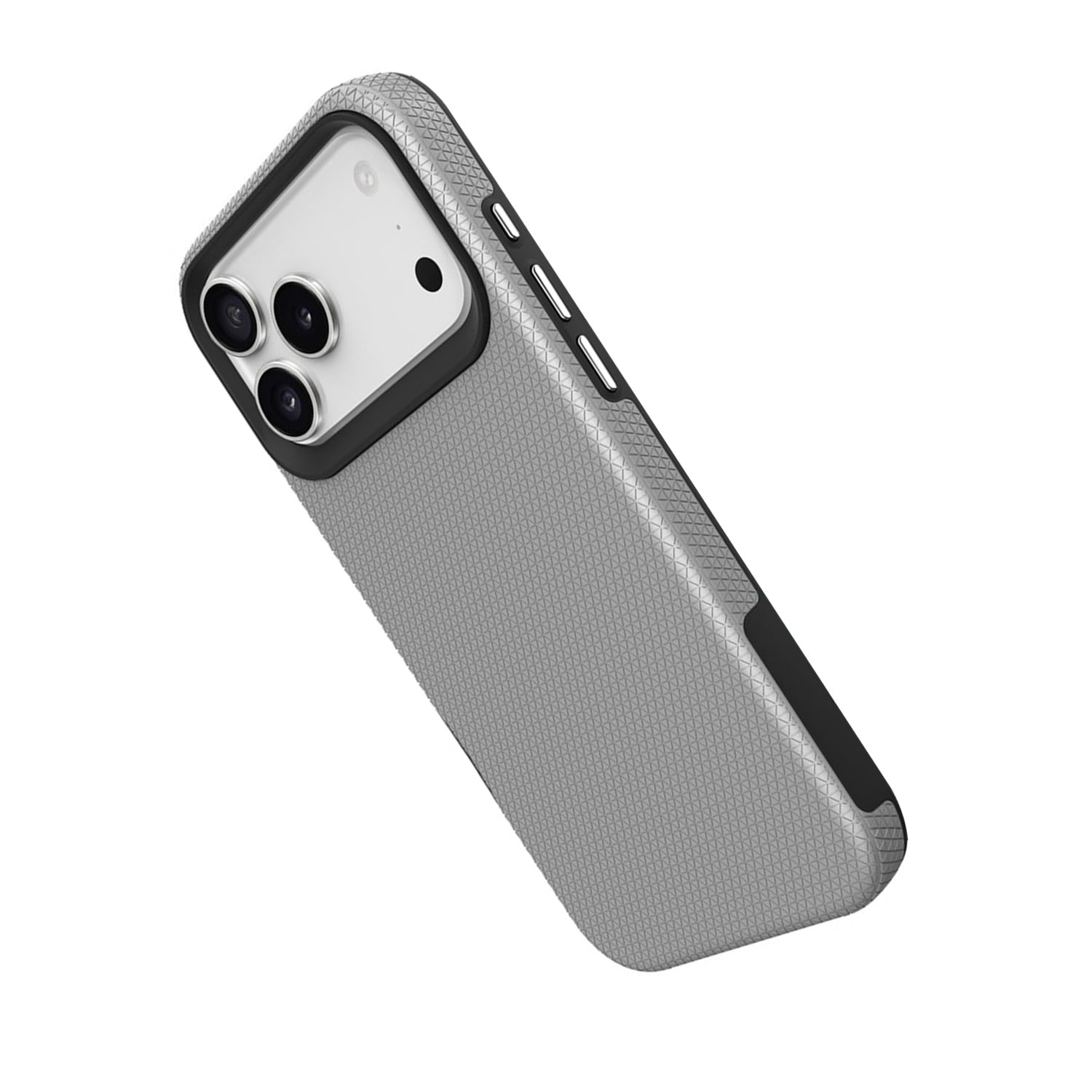 Dual Layer Heavy Protection Case for iPhone 17 Pro Max - Silver