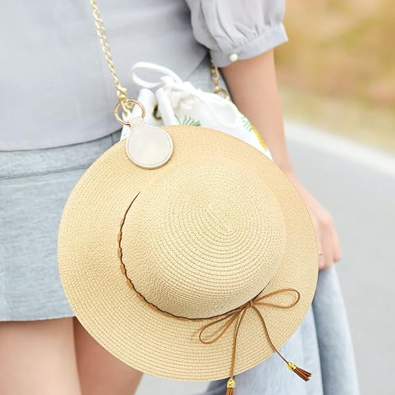 Hat Clip For Travel On Bag- Magnetic Hat Clip Storage, Travel Hat Hooks, Vacation Beach Cruise Essentials Accessory(White).