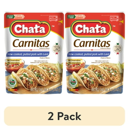 (2 pack) Chata Pork Carnitas Pouch, 8 oz, Pack of 1